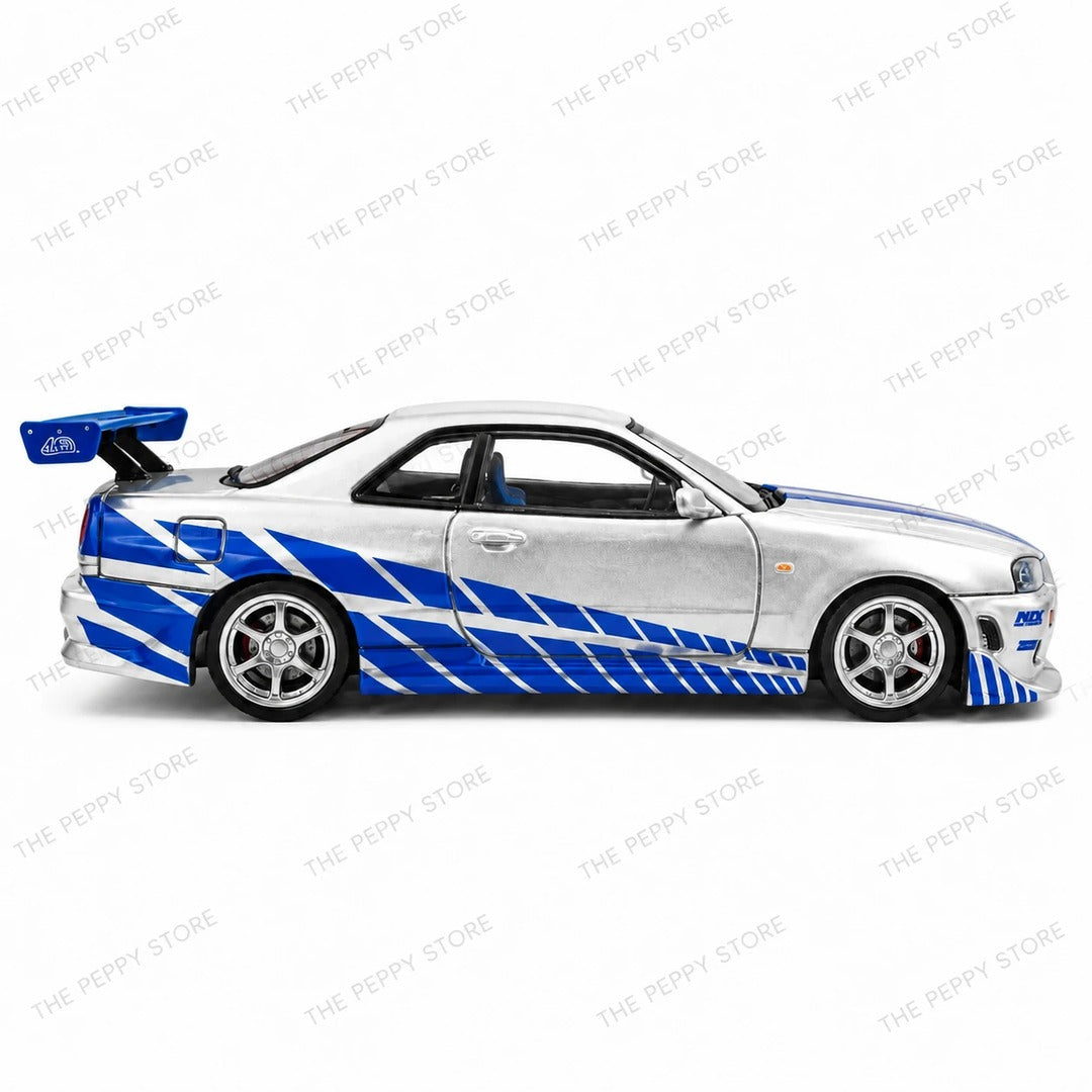 Time Micro C-WEST R34 Nissan Skyline GT-R side profile view