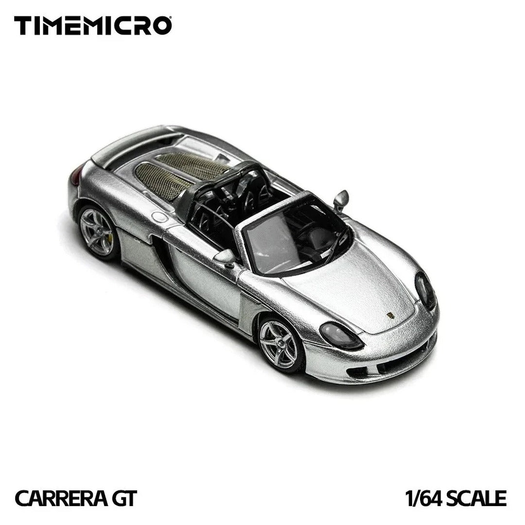 TimeMicro Porsche Carrera GT Silver 1:64 Scale Alloy Diecast Model Car