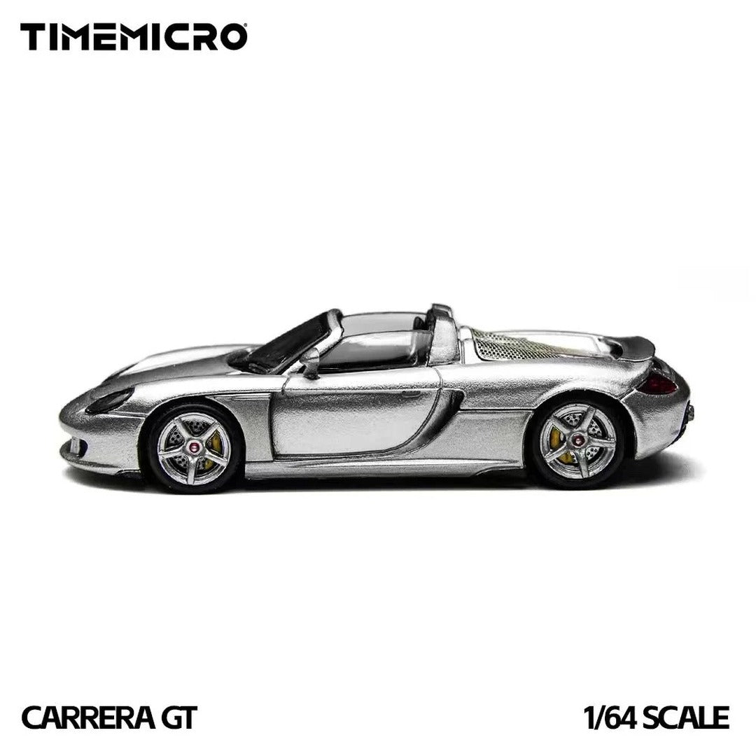 TimeMicro Porsche Carrera GT Silver 1:64 Scale Alloy Diecast Model Car