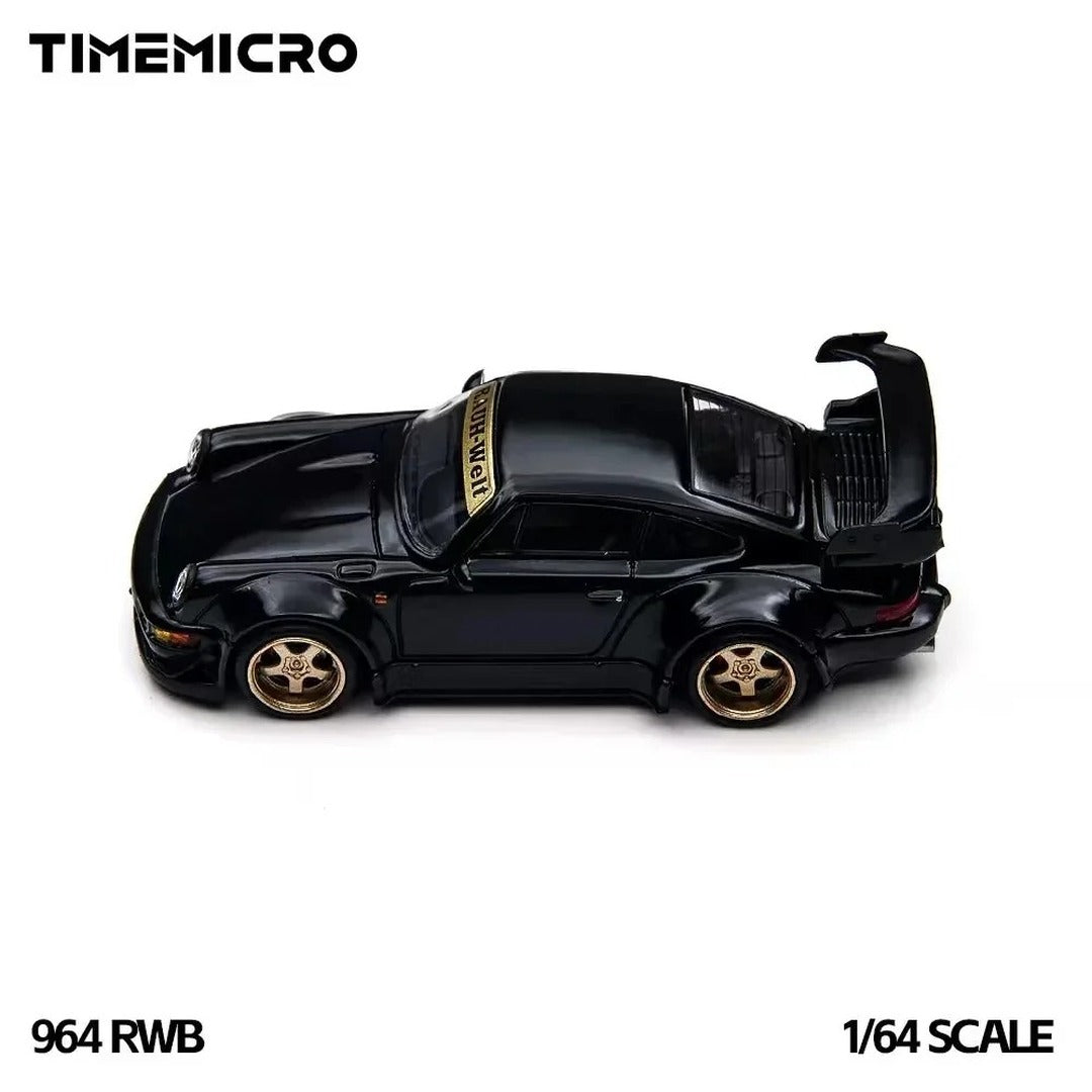 TimeMicro RWB 964 Black 1:64 Scale Alloy Diecast Model Car