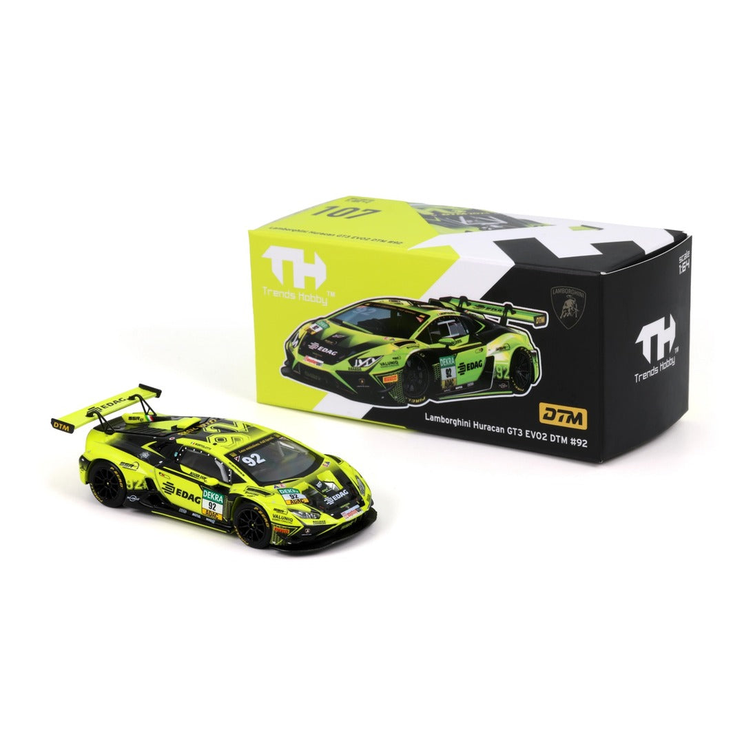 Trends Hobby Lamborghini Huracan GT3 EVO2 DTM 2023 #92 1:64 diecast model car with collector box, product code 241083(A)