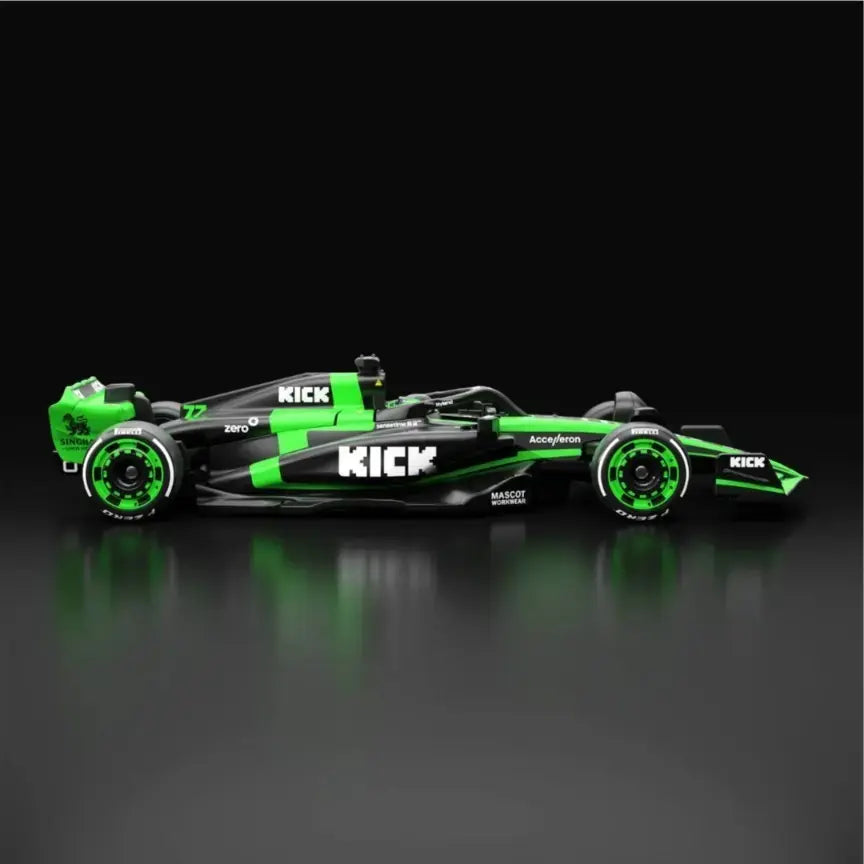 Hot Wheels Scale 1:64 Imported Premium Formula F1  2024 Diecast Model Cars - Kick Sauber Formula 1 Team (#77)