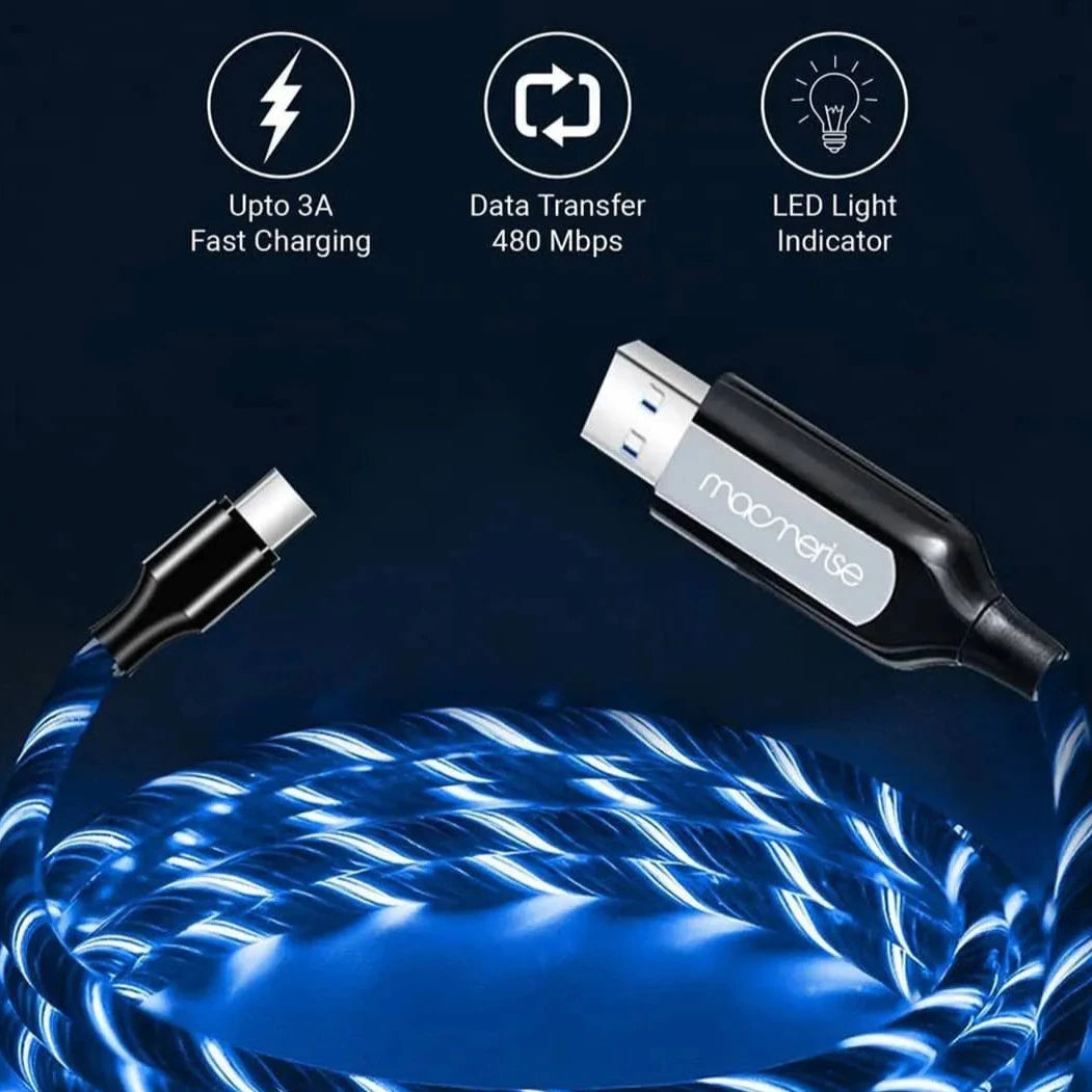 Type C Led Cable - Blue