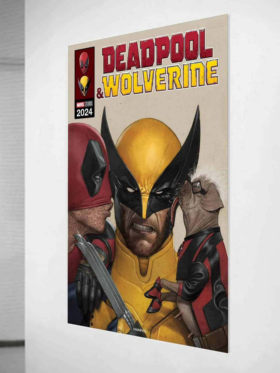 Deadpool Wolverine Kiss A3 Cardpaper Wall Poster