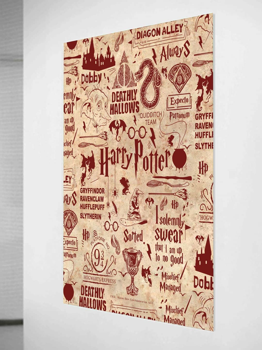 Harry Potter Red Infographic A3 Cardpaper Wall Poster