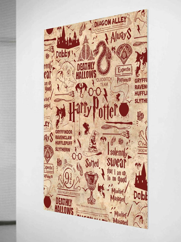 Harry Potter Red Infographic A3 Cardpaper Wall Poster