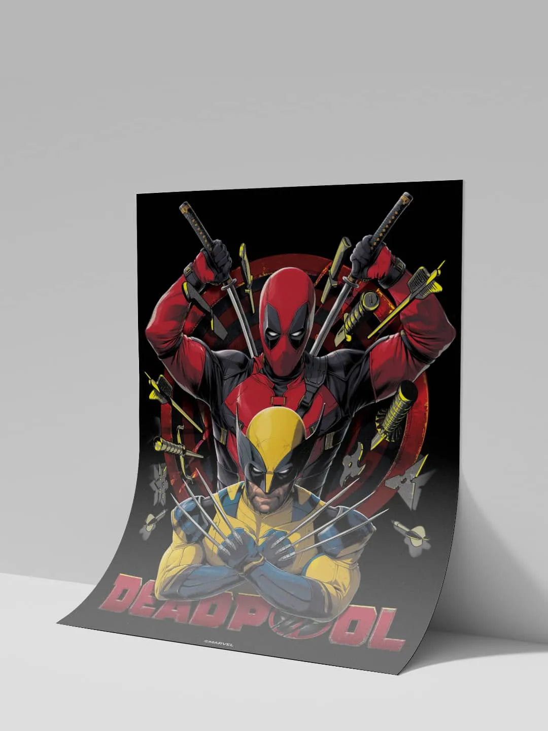 Deadpool Wolverine Bull's Eye A3 Cardpaper Wall Poster