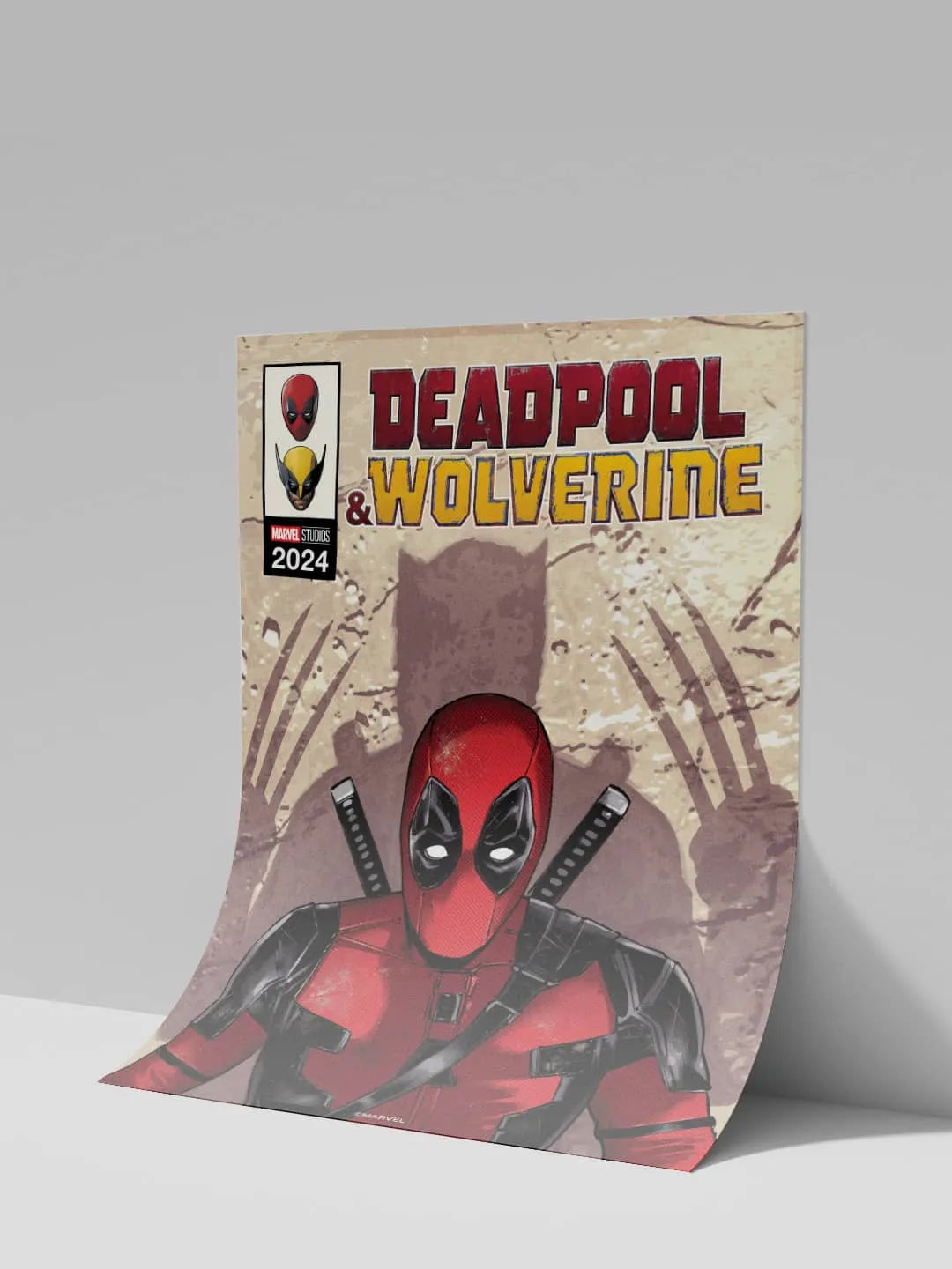 Deadpool Wolverine A3 Cardpaper Wall Poster