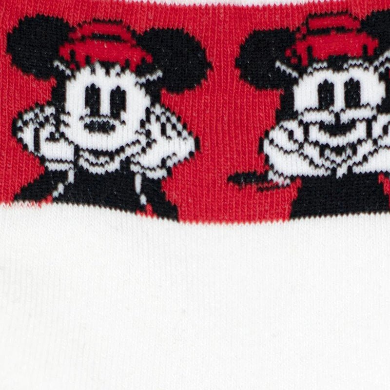 Disney Mickey & Minnie High Ankle Socks For Women - Black And White - ThePeppyStore