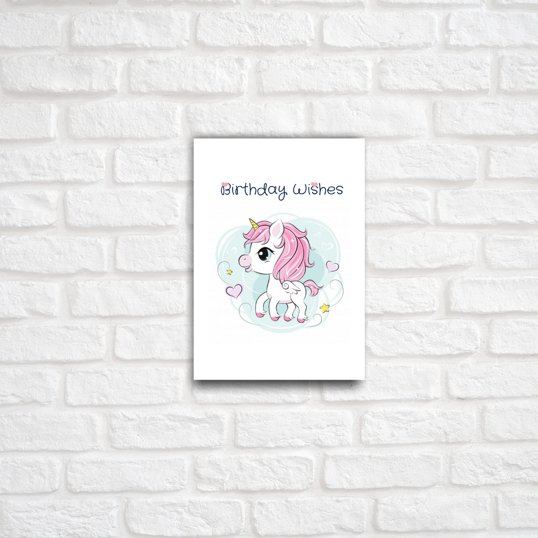 Unicorn Birthday  Card - ThePeppyStore