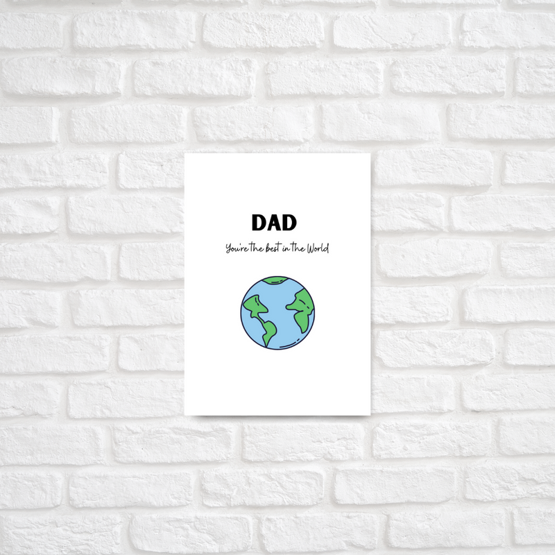 Dad You 're The Best In The World Card - ThePeppyStore