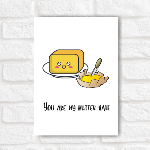 Butter Half Card - ThePeppyStore