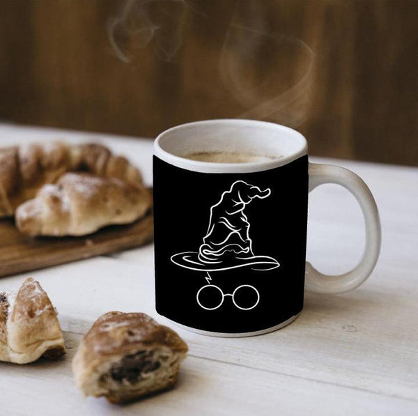 HARRY POTTER SORTING HAT WITH GLASSES AND SCAR CERAMIC MUG - ThePeppyStore