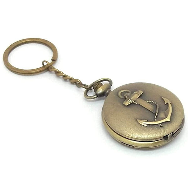 Anchor Pocket Watch Metal Keychain - ThePeppyStore