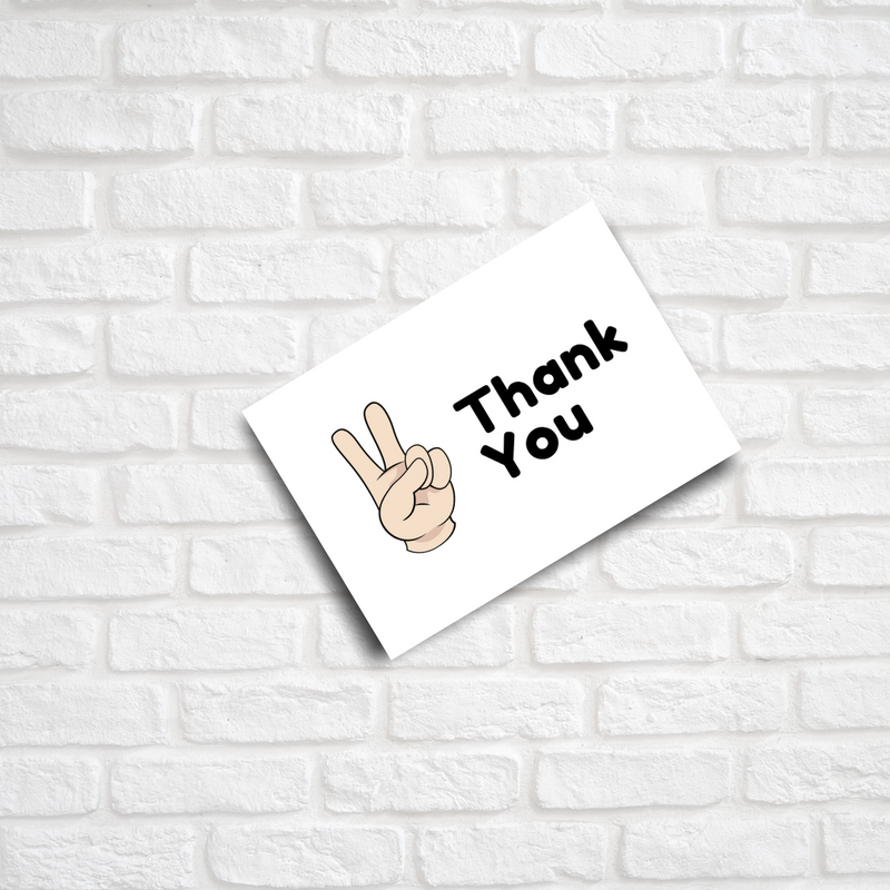 Thank You Hand Card - ThePeppyStore