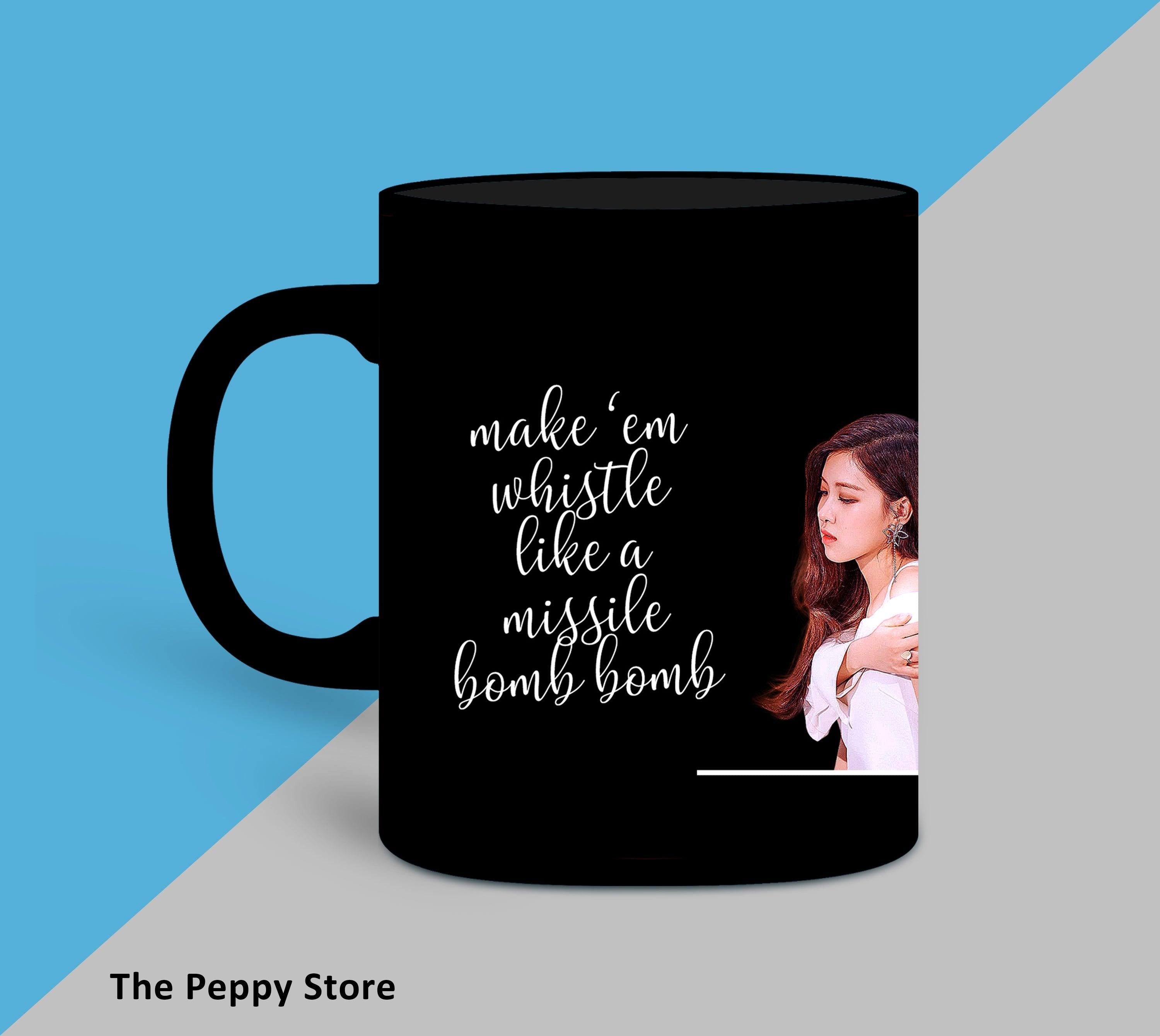 Black Pink Character Black Mug - ThePeppyStore