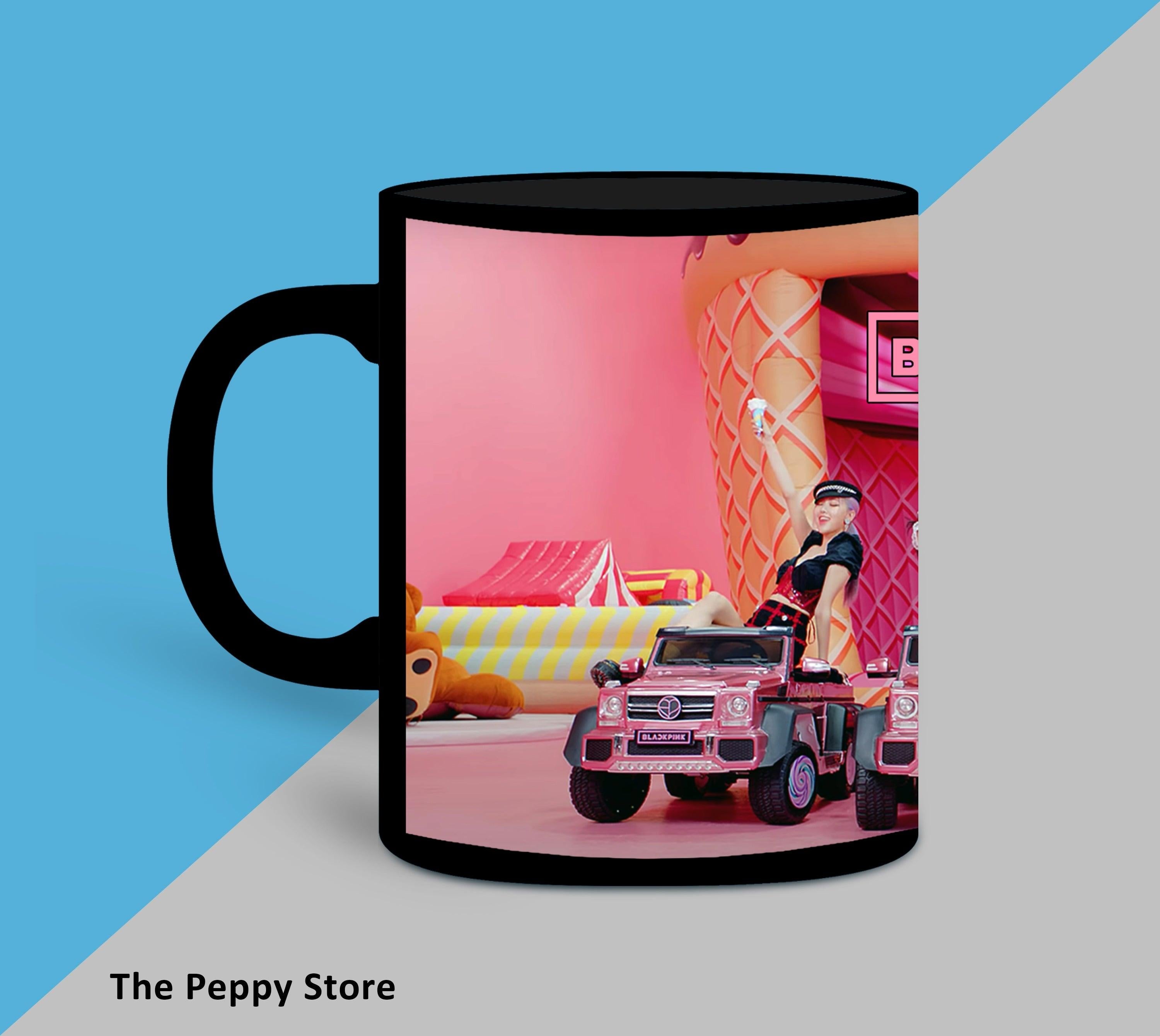 Black Pink All Character Mug - ThePeppyStore