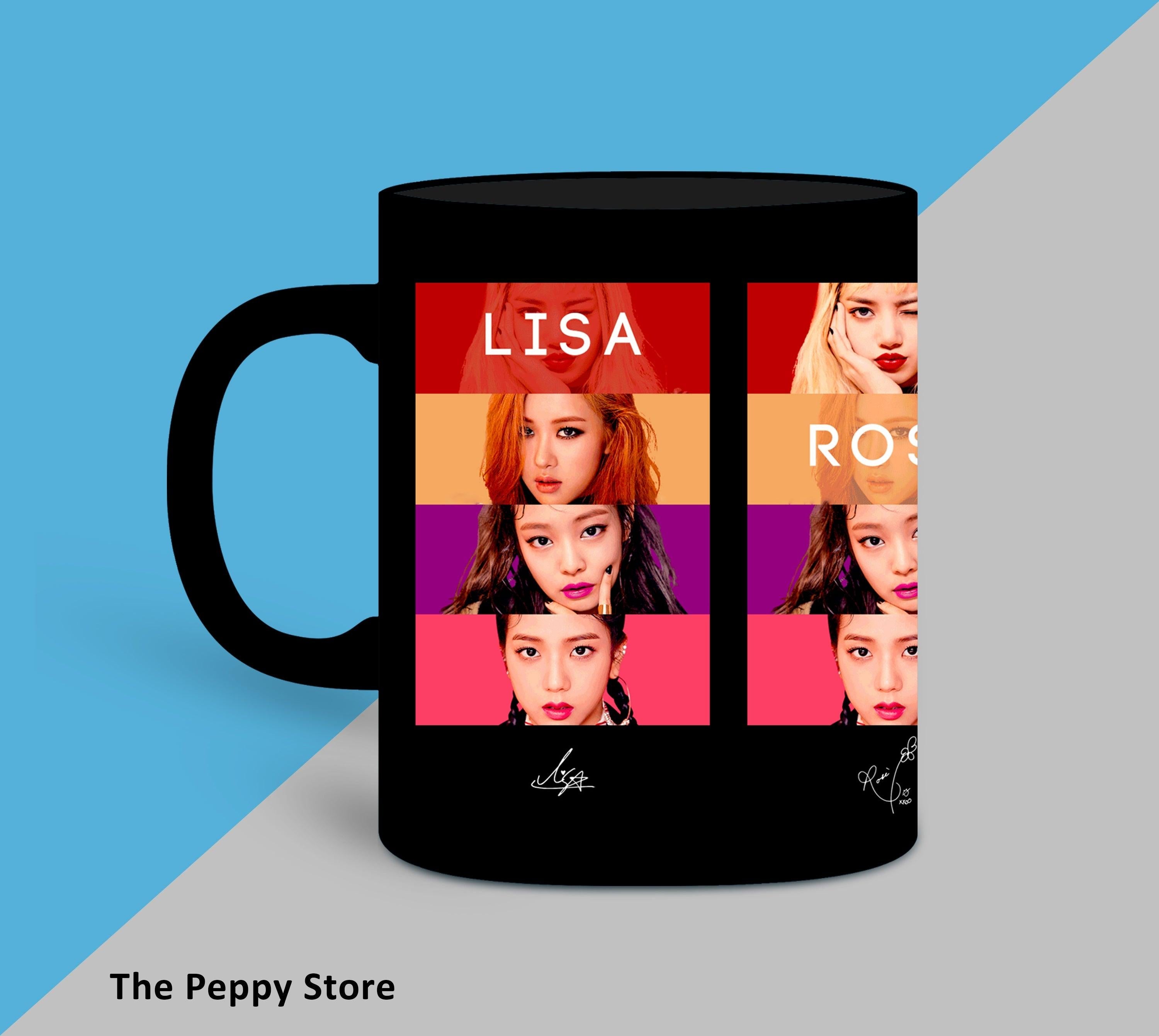 Black Pink Photo Collage Black Mug - ThePeppyStore