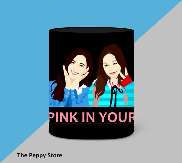 Black Pink Character Black  Mug - ThePeppyStore