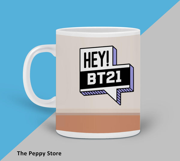 Hey BT21 White MUG - ThePeppyStore