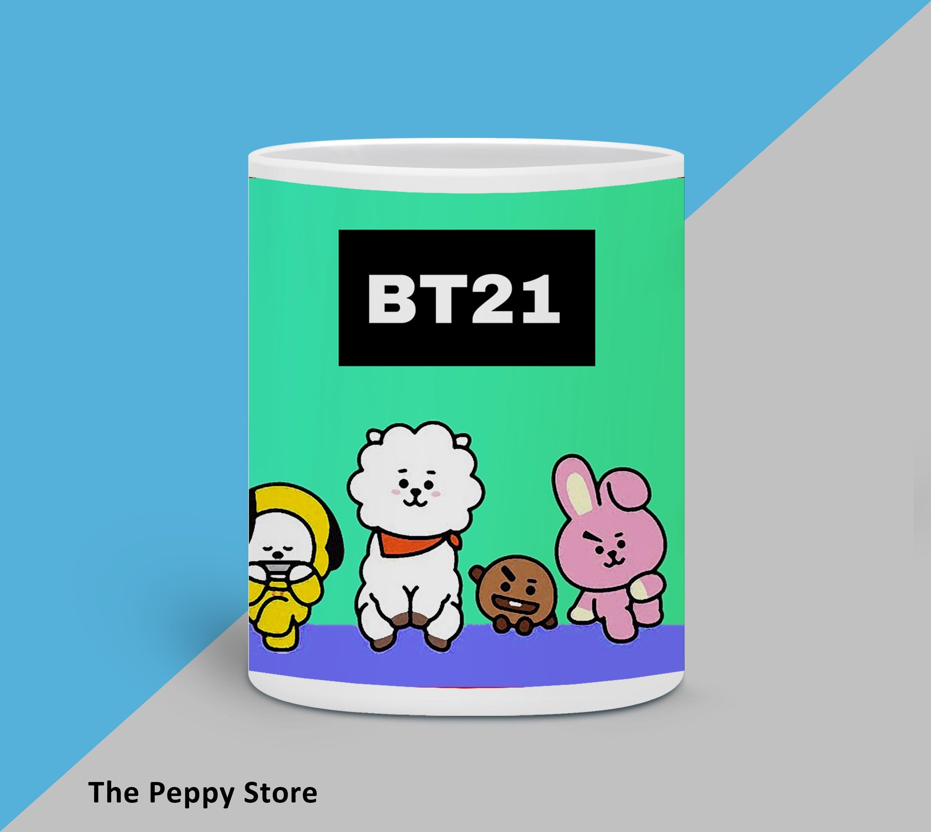 Green BT21 White MUG - ThePeppyStore