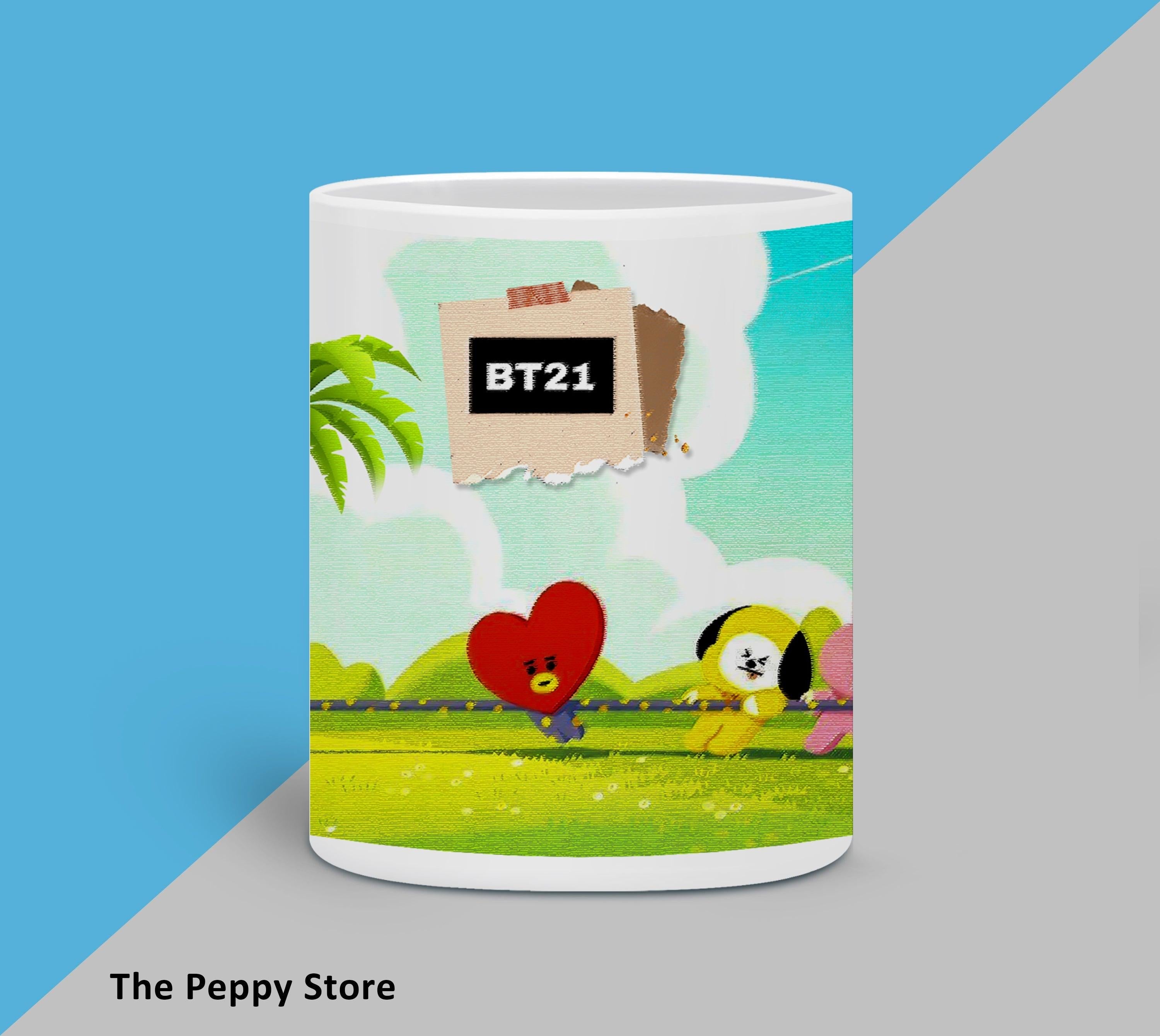 BT21 White MUG - ThePeppyStore