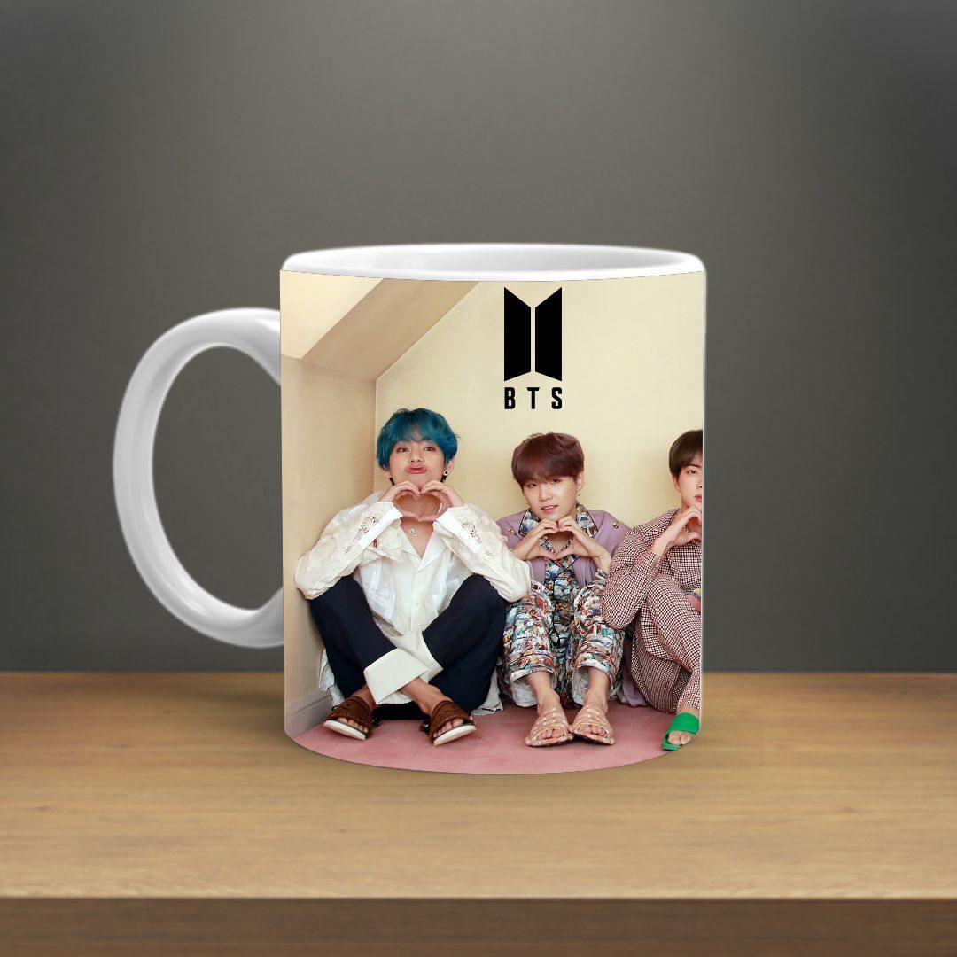 BTS ALL CHARACTERS LOVE SYMBOL MUG - ThePeppyStore