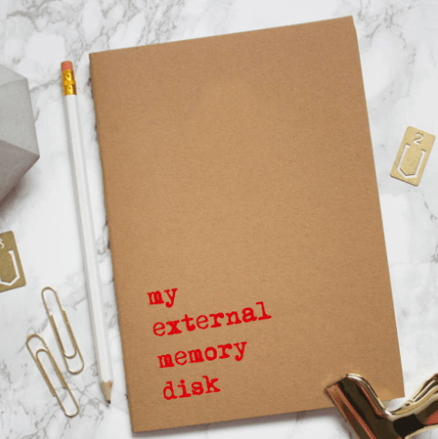 My External Memory Disk Kraft Notebook - ThePeppyStore