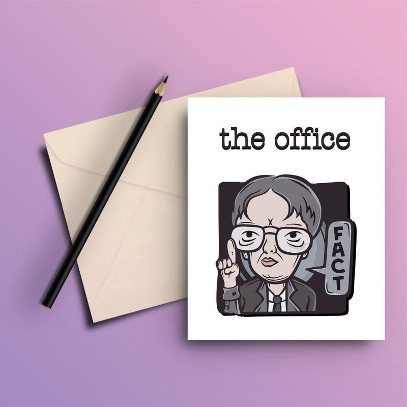THE OFFICE DWIGHT FACTS GREETING CARD - ThePeppyStore