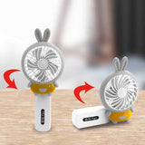 Mini Rabbit Rechargeable Hand foldable desk Fan - ThePeppyStore