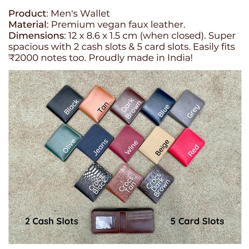 Personalised Mens wallet with Charm ( NO COD ALLOWED ON THIS PRODUCT ) - ThePeppyStore