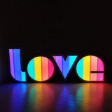 MULTICOLOURED LED LAMP - LOVE - ThePeppyStore