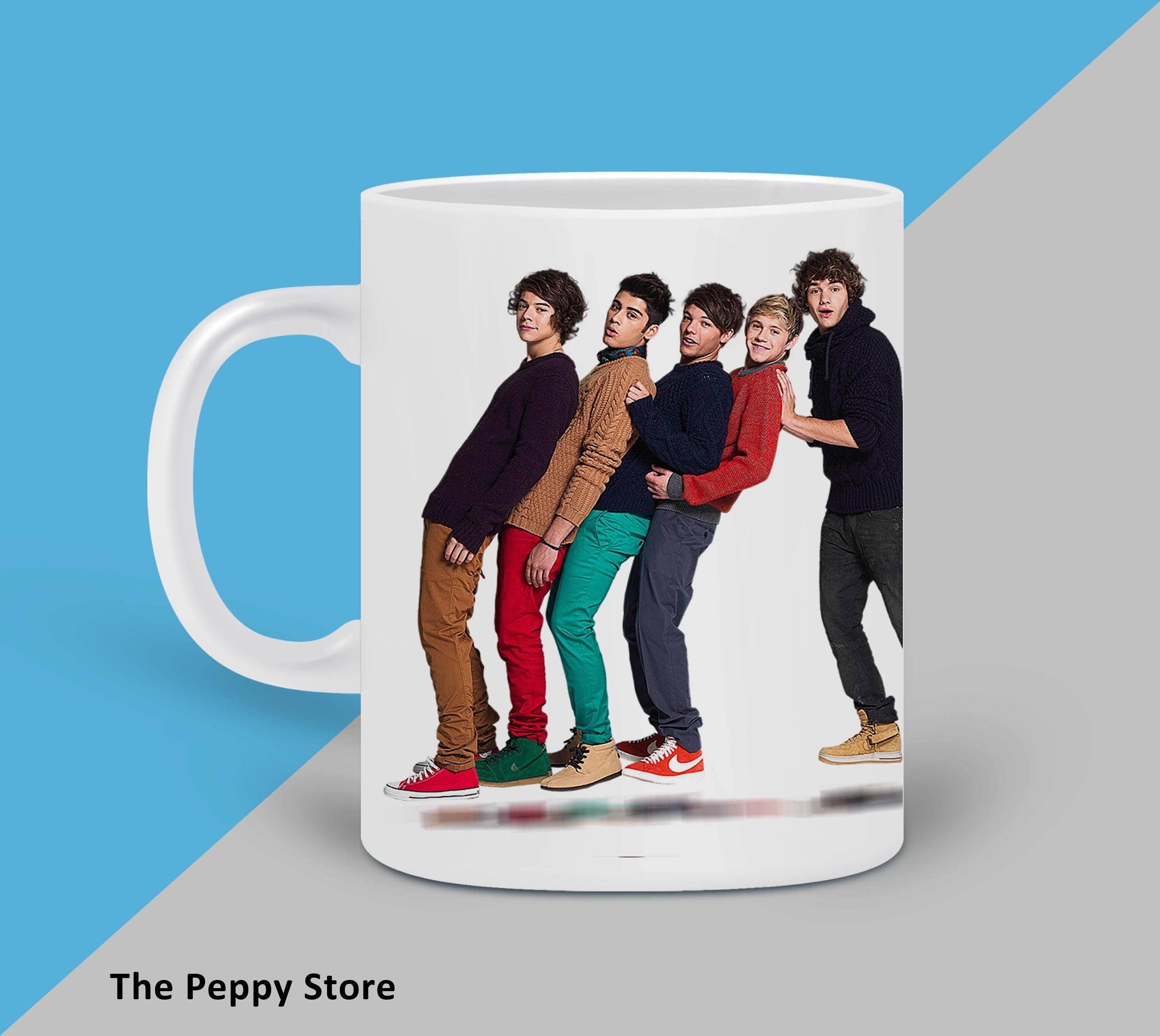 One Direction All Character White Mug - ThePeppyStore