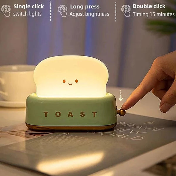 Cute Toast Night Light -  Chargeable Lamp - ThePeppyStore