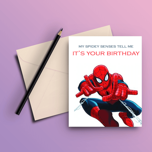 Spiderman Card - ThePeppyStore