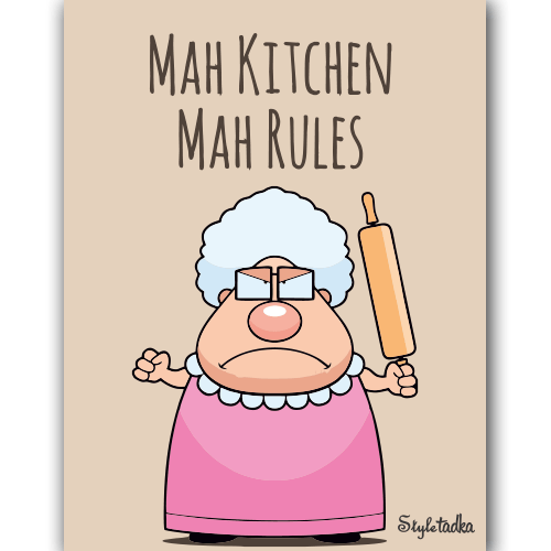 Mah kitchen mah Rules Magnet - ThePeppyStore