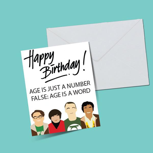 Big Bang Birthday Card - Age Is Just A Number - ThePeppyStore