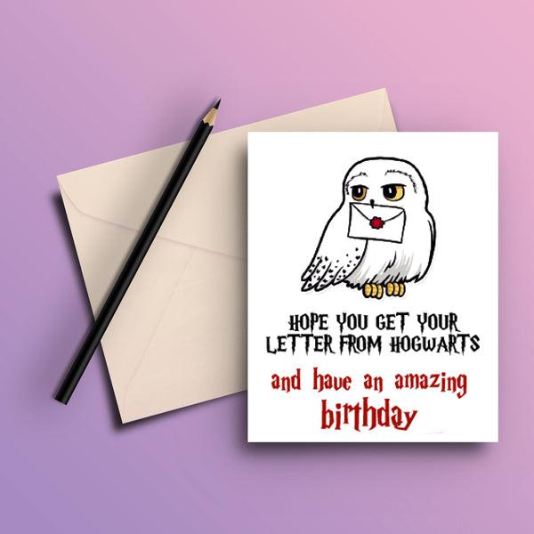 LETTER FROM HOGWARTS BIRTHDAY GREETING CARD - ThePeppyStore