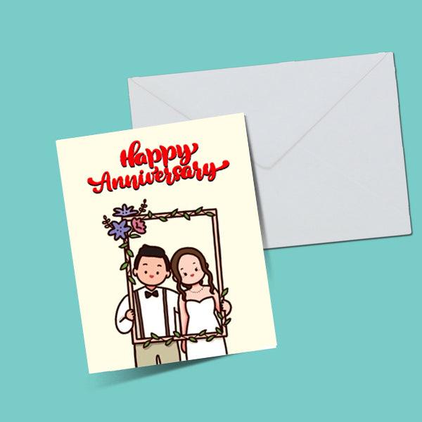 COUPLE FRAME ANNIVERSAY GREETING CARD - ThePeppyStore
