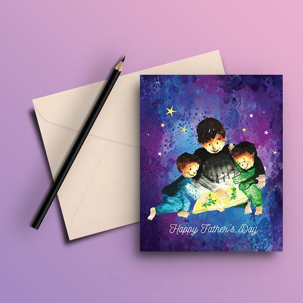 Happy Father's Day Purple Card - ThePeppyStore