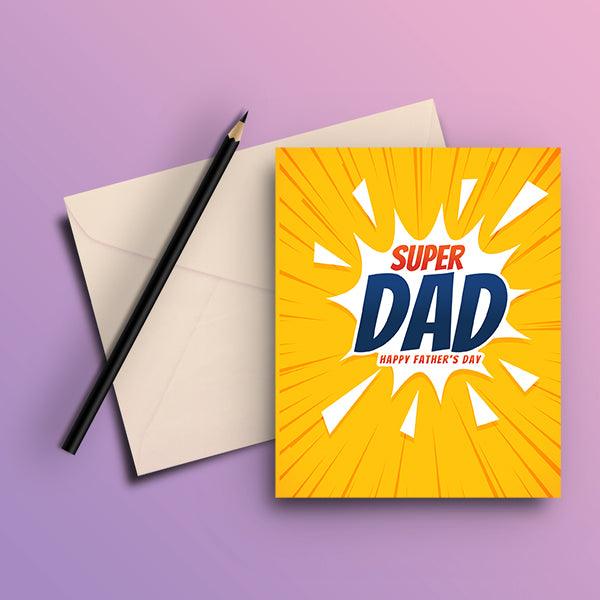 Super Dad Happy Father's Day Card - ThePeppyStore