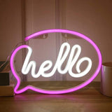 Hello Led Neon Light - ThePeppyStore