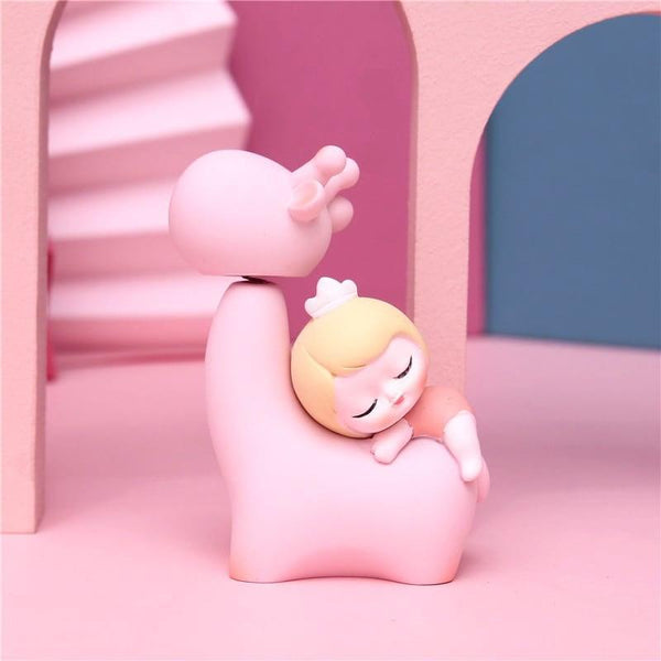 Pink Giraffe Sleeping Baby Bobblehead - ThePeppyStore