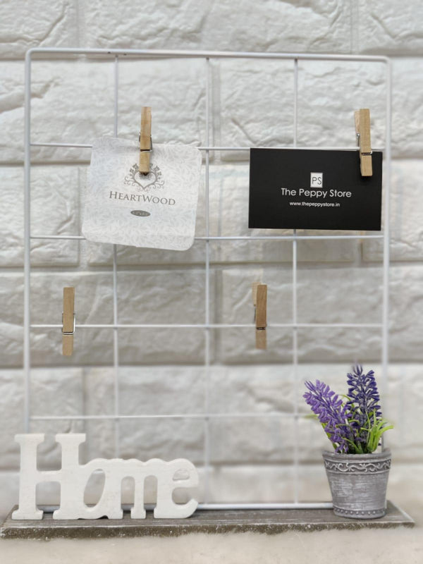 Home Photo Grid with Wooden Clips - ThePeppyStore