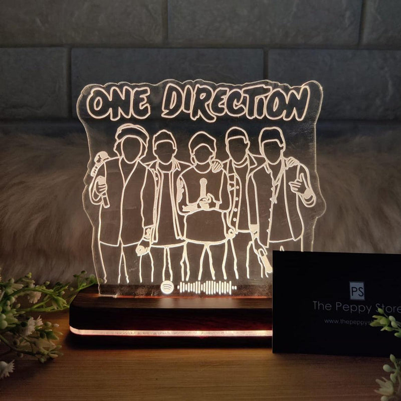 One Direction Music Plaque With Led Lamp - ThePeppyStore