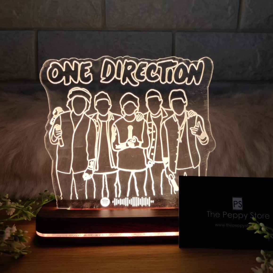 One Direction Music Plaque With Led Lamp - ThePeppyStore