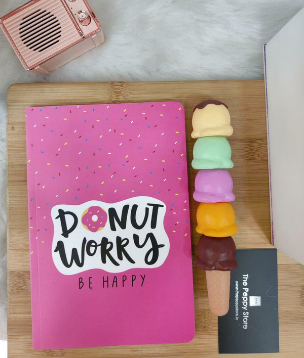 DO NUT WORRY - BE HAPPY NOTEBOOK - ThePeppyStore