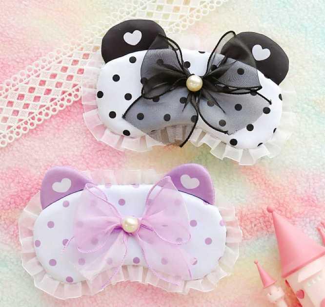 DOTTED BOW CUTE GEL EYE MASK - ThePeppyStore