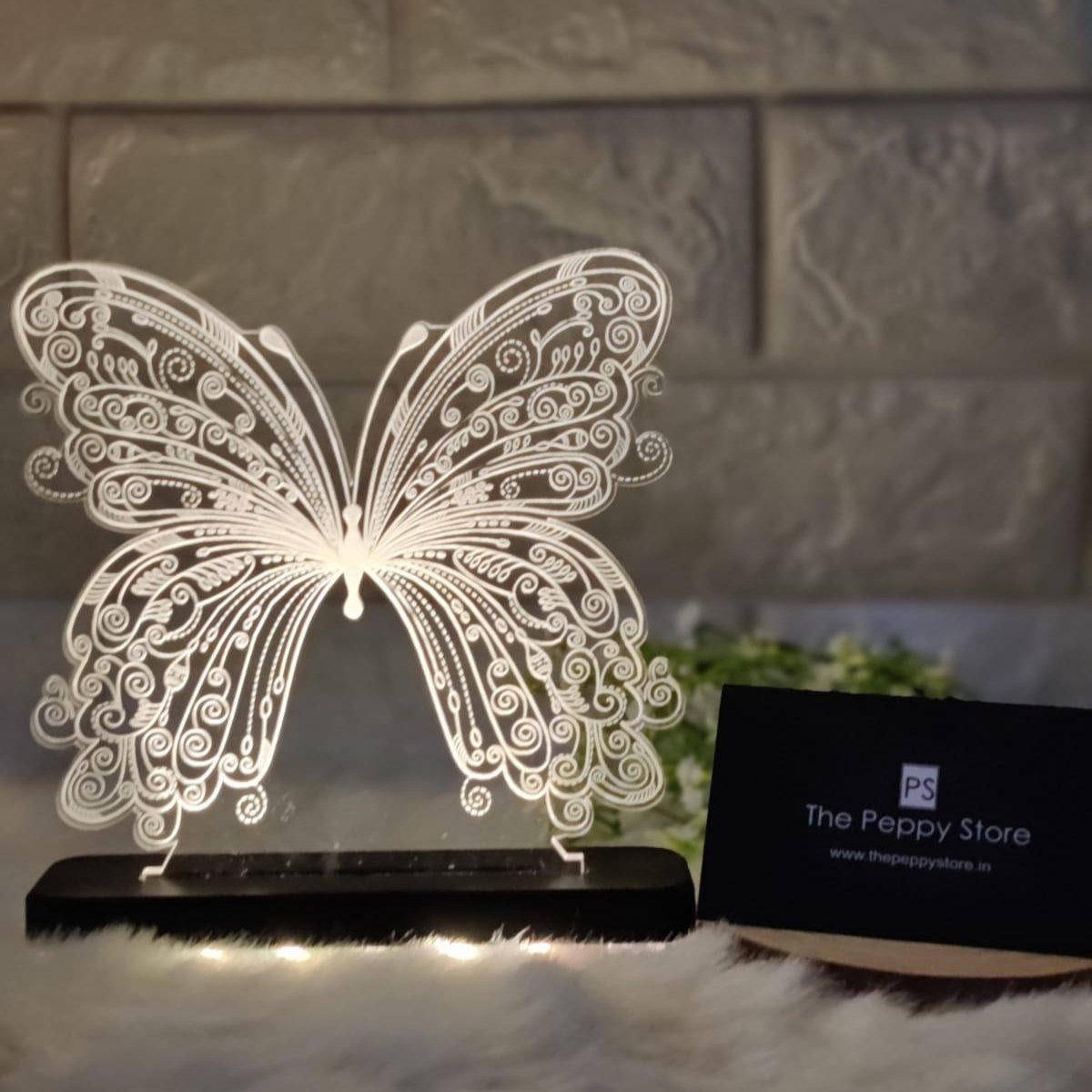 BUTTERFLY LED PLAQUE + LED STAND - ThePeppyStore