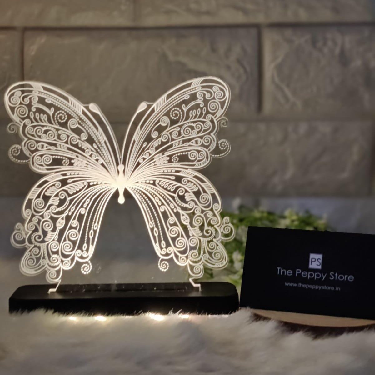 BUTTERFLY LED PLAQUE + LED STAND - ThePeppyStore